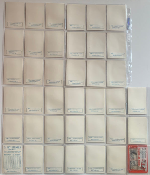 Ben Casey & Dr. Kildare Vintage Trading Card Set 110 Cards Topps 1962