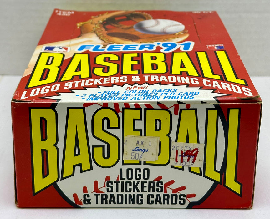 1991 Fleer '91 Baseball MLB Trading Card Box 36ct Factory Sealed Packs   - TvMovieCards.com
