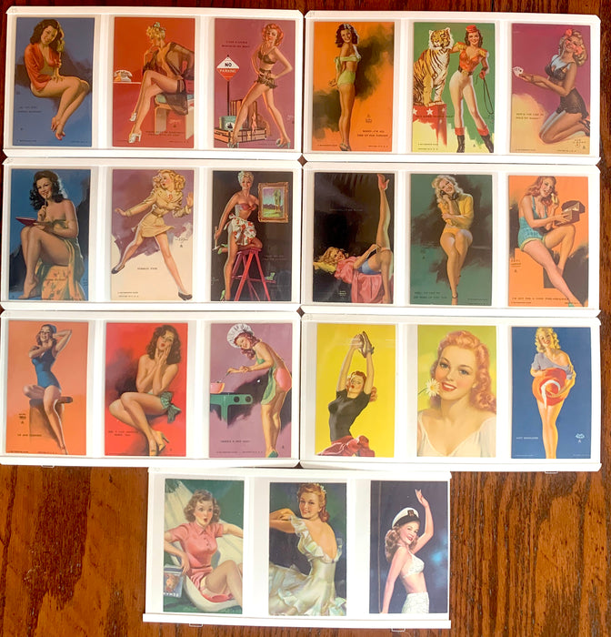 90 Different 1940s-50s Mutoscope Pin-Up Girls Cards Elvgren Moran Mozart