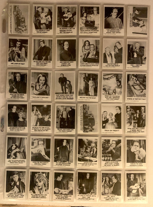 The Munsters TV Show Complete Trading Card Set 72 Cards 1964 Leaf