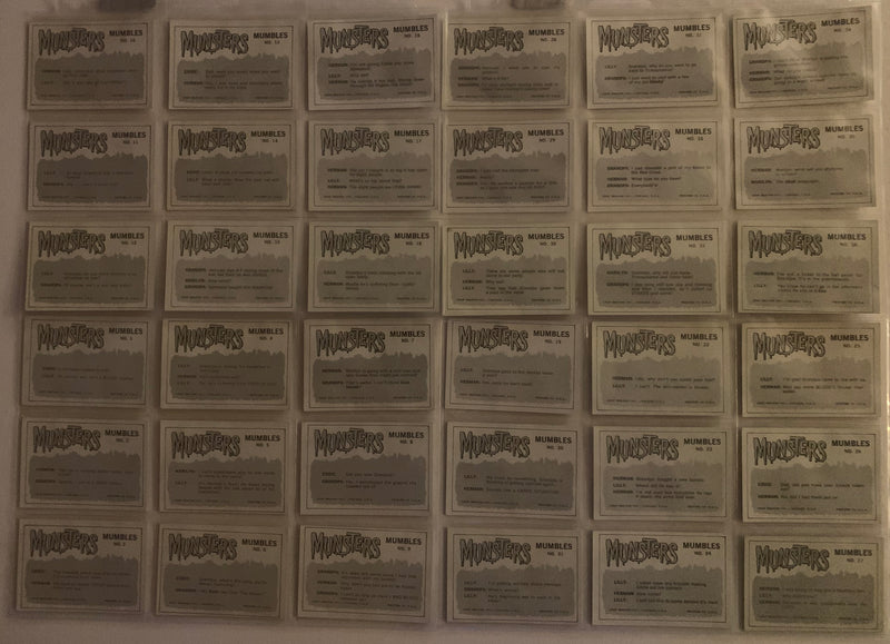 The Munsters TV Show Complete Trading Card Set 72 Cards 1964 Leaf - TvMovieCards.com