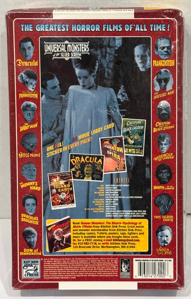 Universal Monsters of the Silver Screen Trading Card Box 36 Pack Factory Sealed - TvMovieCards.com
