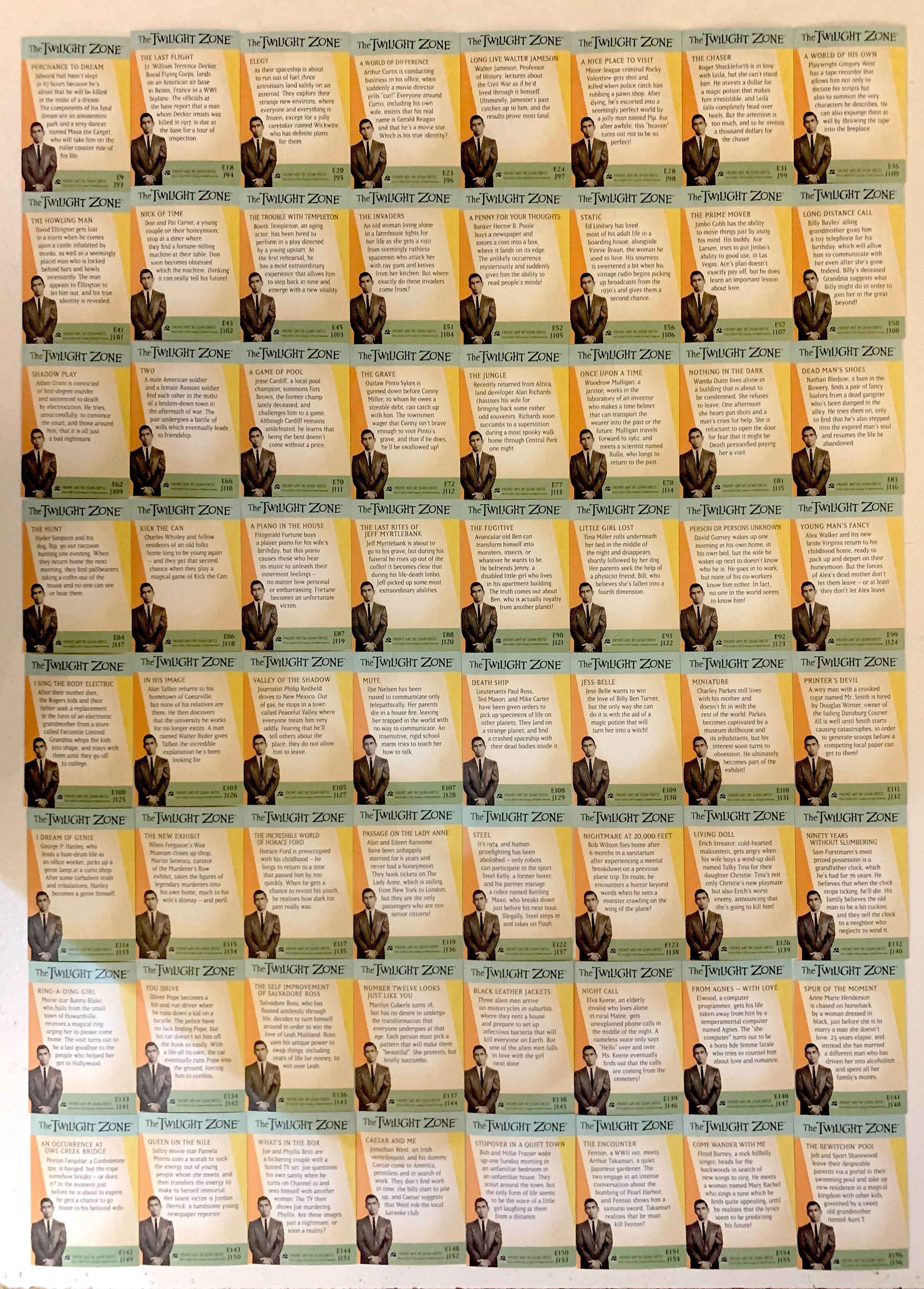 Twilight Zone Archives 2020 Base Trading Card Set 64 Cards J93