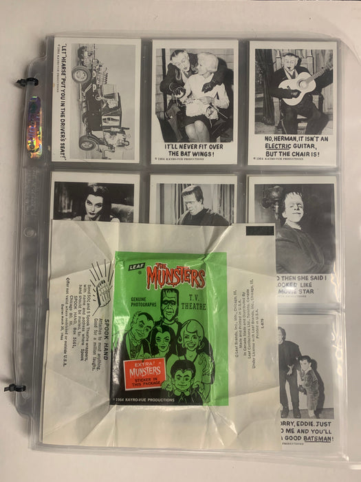 The Munsters TV Show Complete Trading Card Set 72 Cards 1964 Leaf