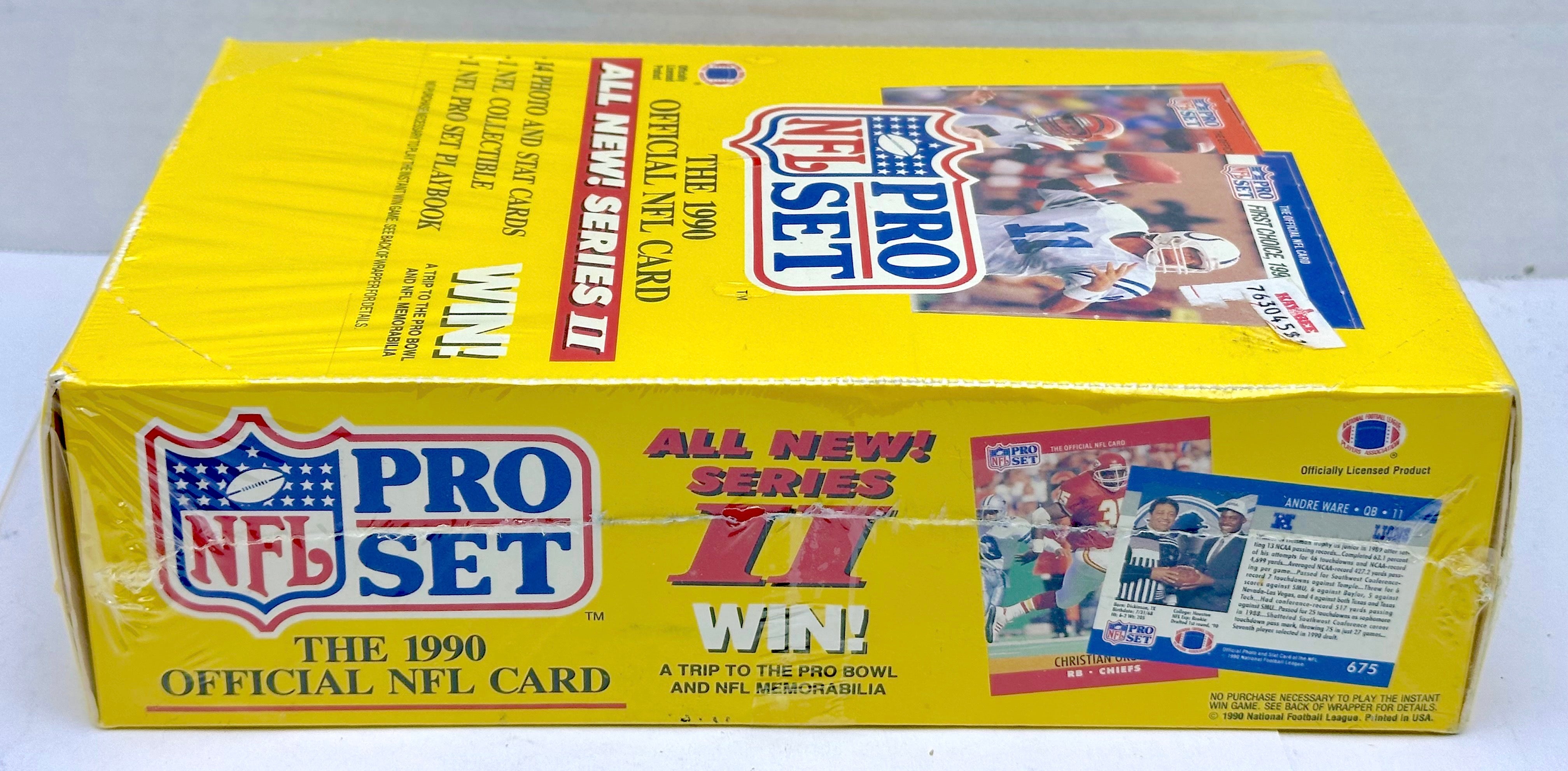 1990 Pro Set Official NFL Card Series II Trading Card Box 36ct