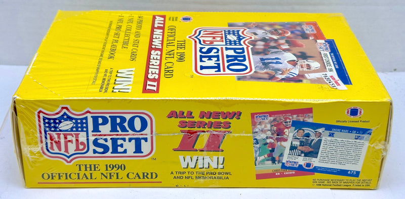 1990 Pro Set Official NFL Card Series II Trading Card Box 36ct Sealed   - TvMovieCards.com