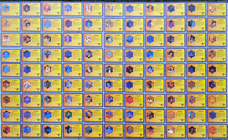 Aladdin Disney Movie Base Trading Card Set 100 Cards Panini 1993   - TvMovieCards.com