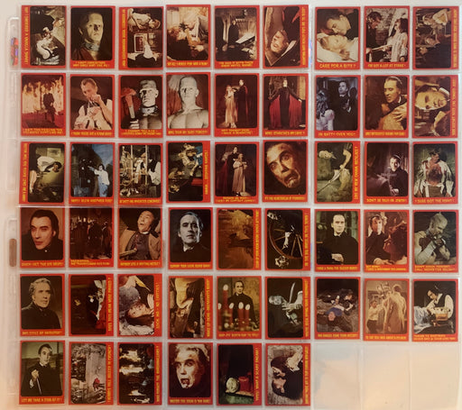 Rare 1975 Topps Shock Theater Hammer Horror Test Complete 51-Card Set NM - TvMovieCards.com
