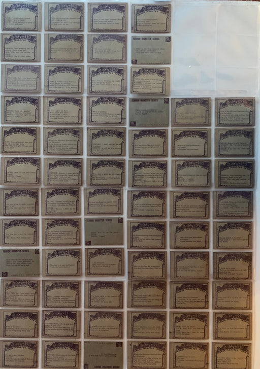 1963 Rosan Terror Monsters Series 2 Purple Complete 66-Card Set #67-132 EX - TvMovieCards.com