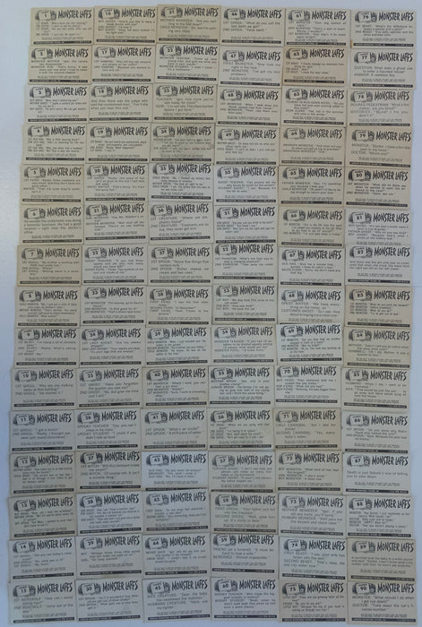 1963 Topps Monster Laffs Midgee Complete Card Set #1-153 EX+ Series 1 & 2 153 Cards - TvMovieCards.com