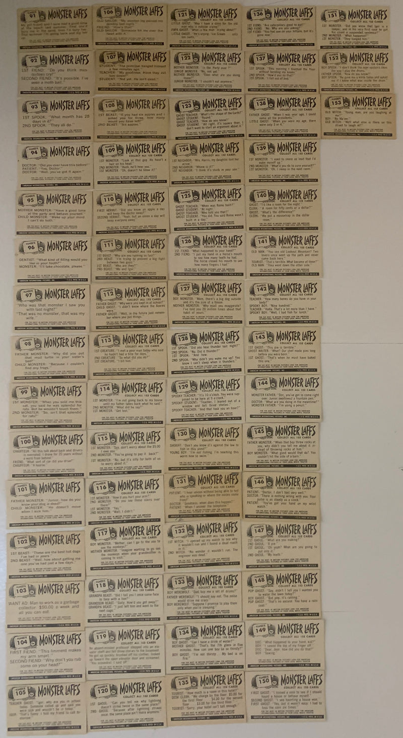 1963 Topps Monster Laffs Midgee Complete Card Set #1-153 EX+ Series 1 & 2 153 Ca - TvMovieCards.com