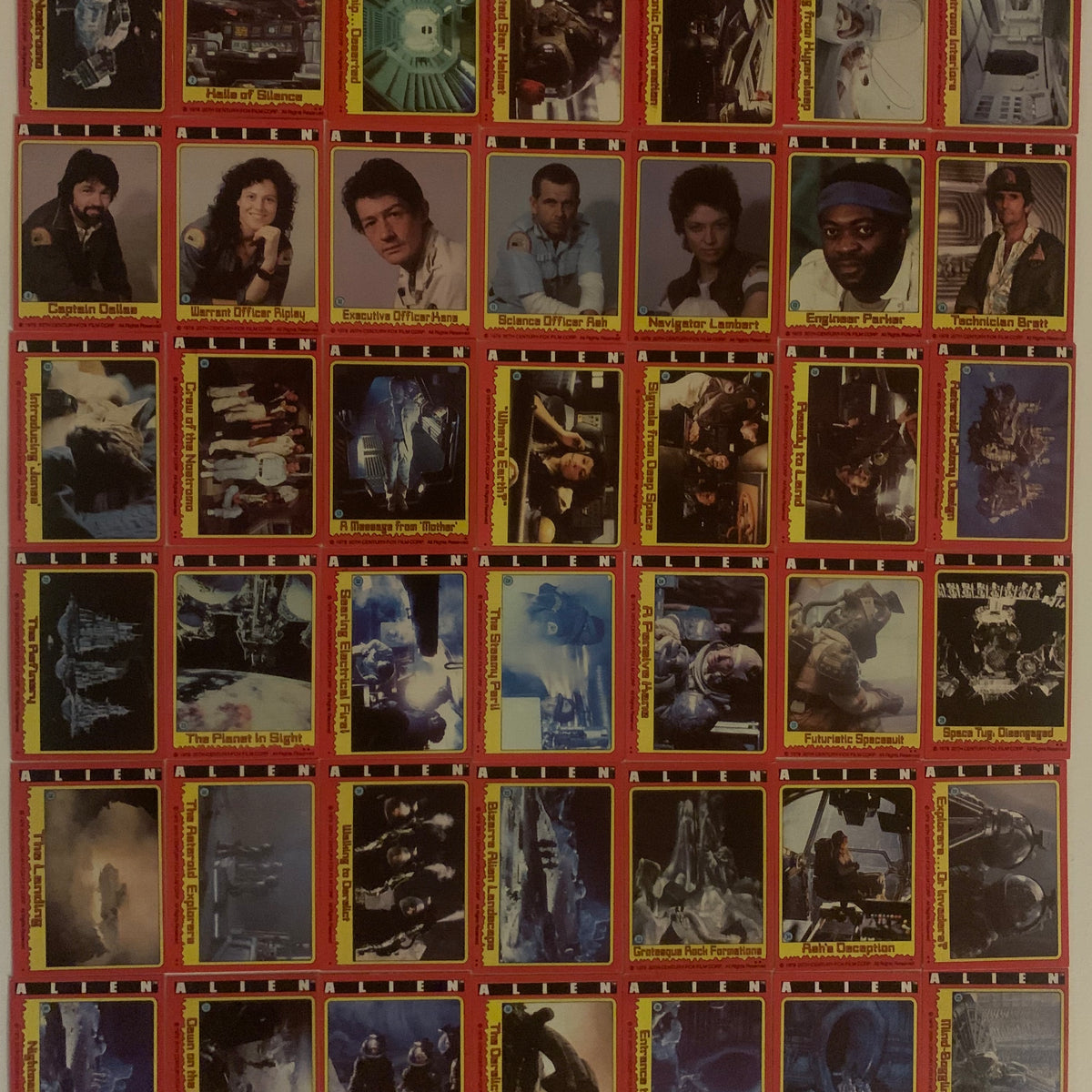 【貴重】79年 Topps 社 エイリアン レギュラーカード全84枚 Alien 1979 Topps Alien Complete Trading Card Set 84 Cards Sci-Fi Horror
