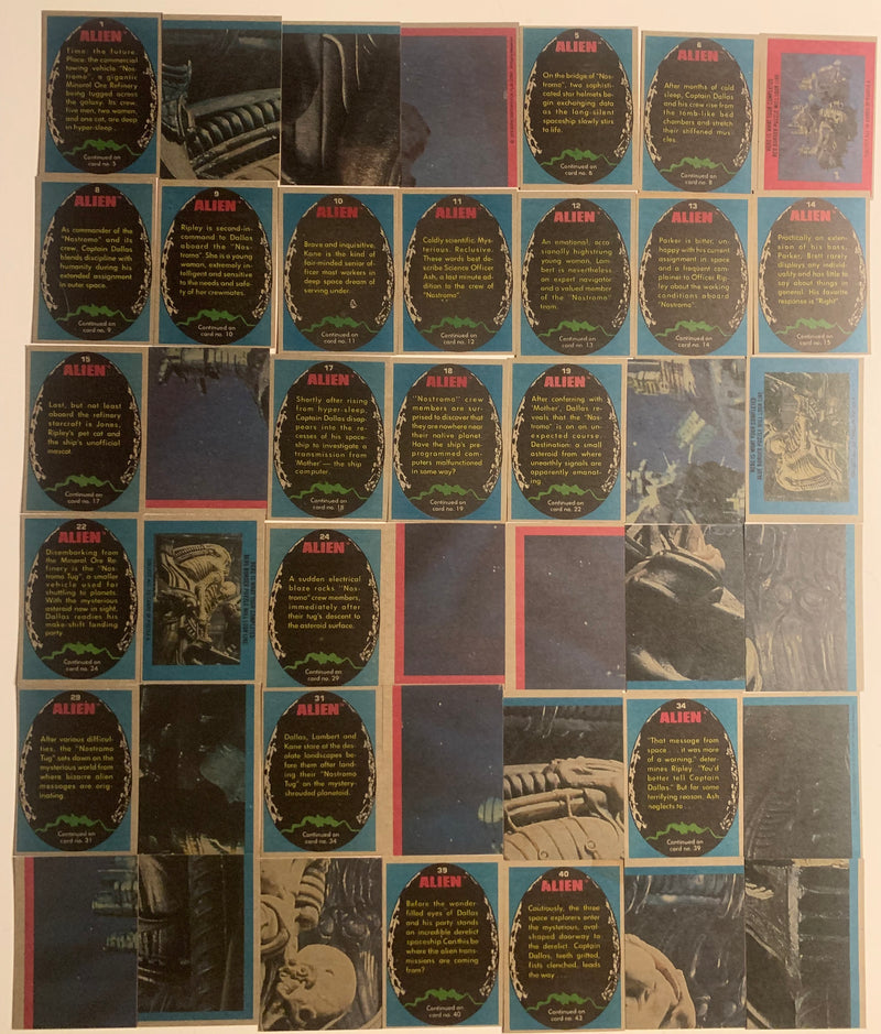 1979 Topps Alien Complete Trading Card Set 84 Cards Sci-Fi Horror Sigourney Weav - TvMovieCards.com