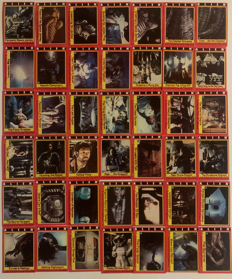 1979 Topps Alien Complete Trading Card Set 84 Cards Sci-Fi Horror Sigourney Weav - TvMovieCards.com