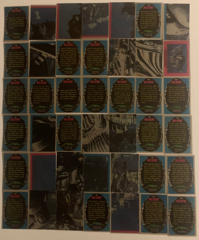 1979 Topps Alien Complete Trading Card Set 84 Cards Sci-Fi Horror Sigourney Weav - TvMovieCards.com