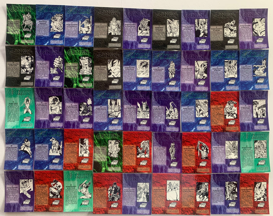 1993 Conan All Chromium Series 1 Base Trading Card Set 90 Card Comic Images