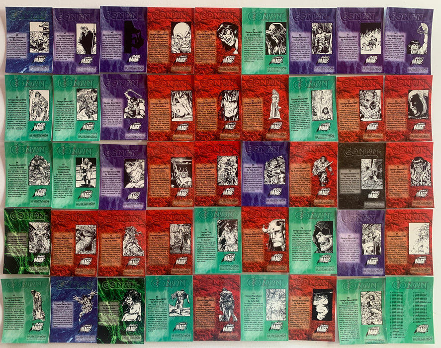 1993 Conan All Chromium Series 1 Base Trading Card Set 90 Card Comic Images