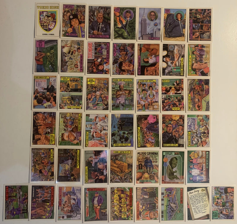 Complete 1991 Topps Toxic High School 88 Card Sticker Set Vintage Comedy Spoof - TvMovieCards.com