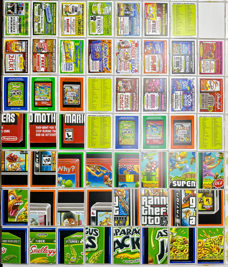 Wacky Packages ANS All New Series 9 Nine 55 Sticker Trading Card Set Topps 2012   - TvMovieCards.com