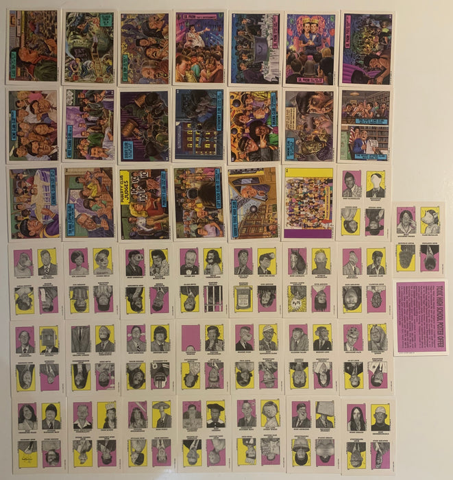 Complete 1991 Topps Toxic High School 88 Card Sticker Set Vintage Comedy Spoof