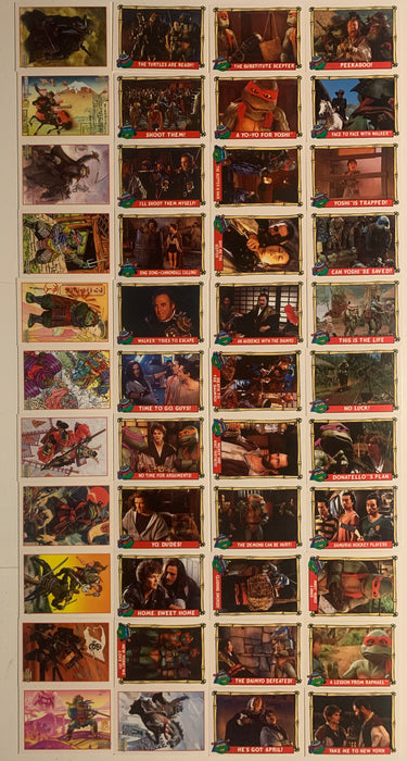 1992 Topps Teenage Mutant Ninja Turtles III Complete 88 Card + 11 Sticker Set NM