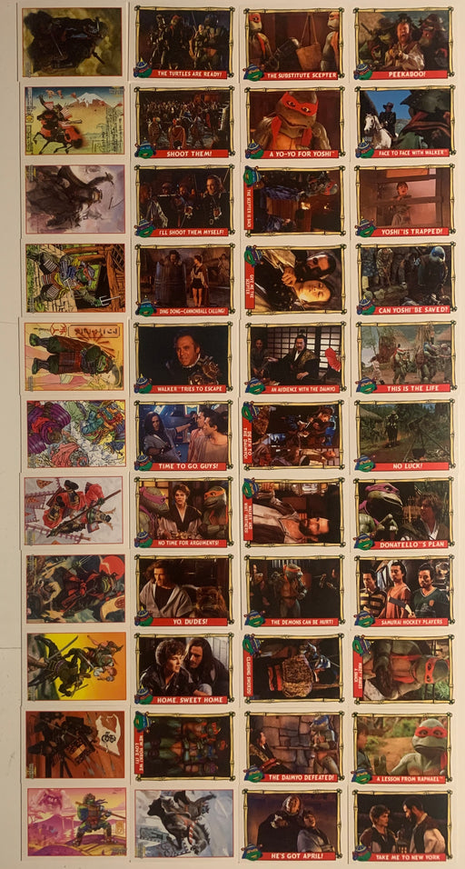 1992 Topps Teenage Mutant Ninja Turtles III Complete 88 Card + 11 Sticker Set NM - TvMovieCards.com