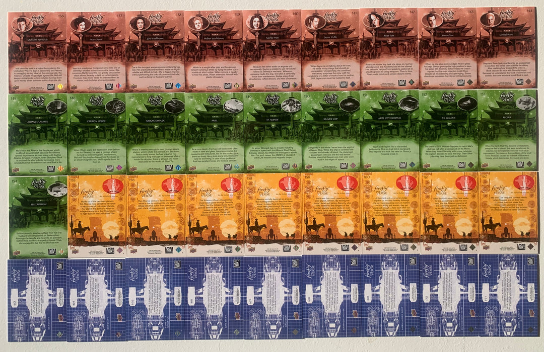 2015 Upper Deck Firefly The Verse Complete Base Set 171 Gold Foil Cards NM