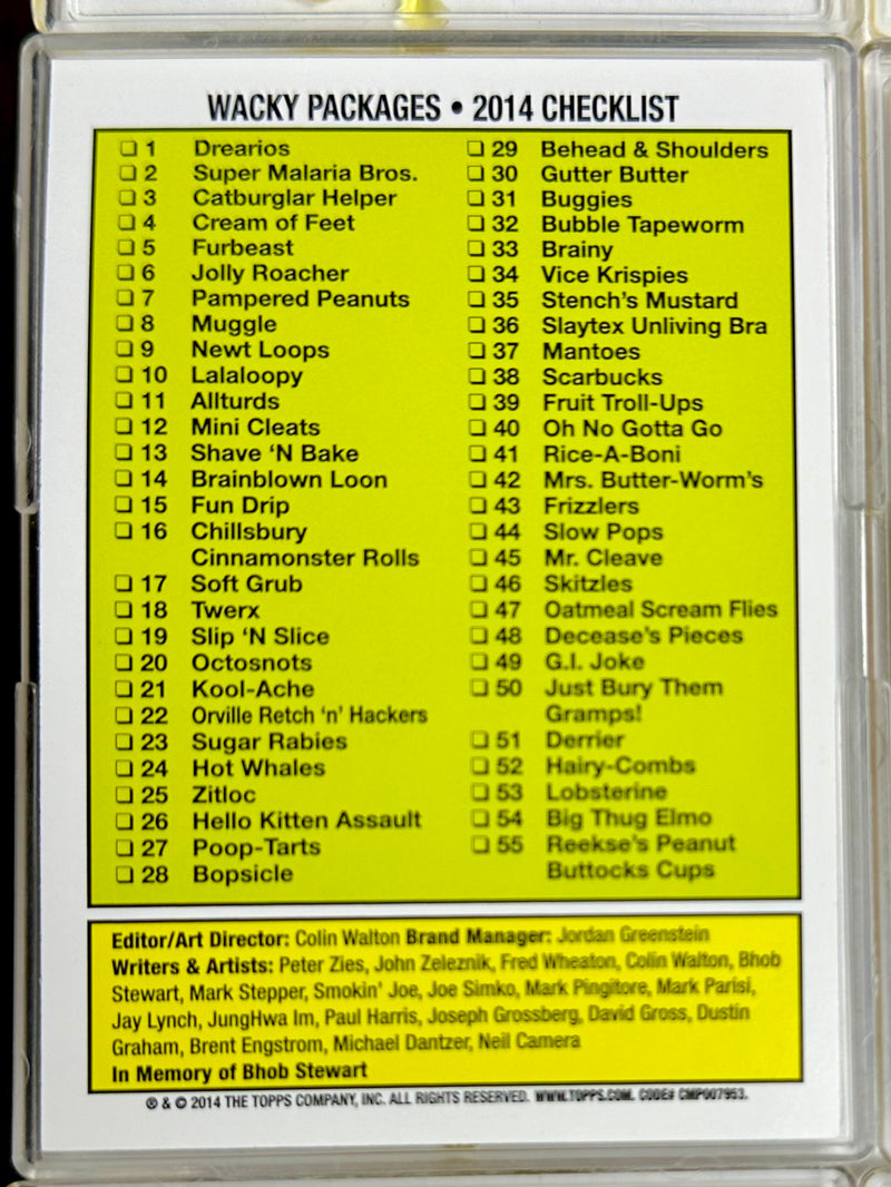 Wacky Packages ANS12 Series 1 - 55 Sticker Trading Card Set Topps 2014   - TvMovieCards.com