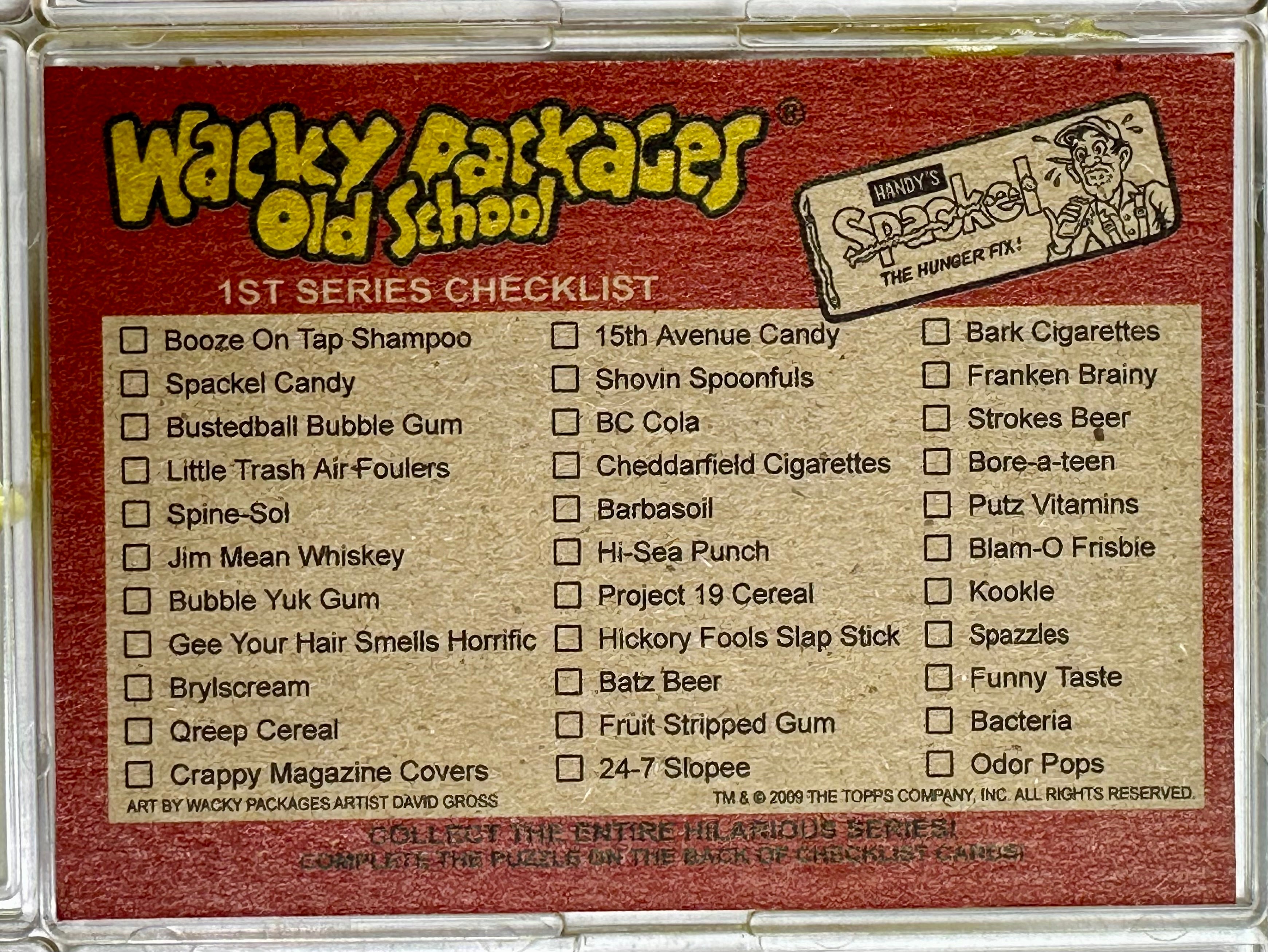 Wacky Packages Old School Series 1 - 42 Sticker / Puzzle Card Set