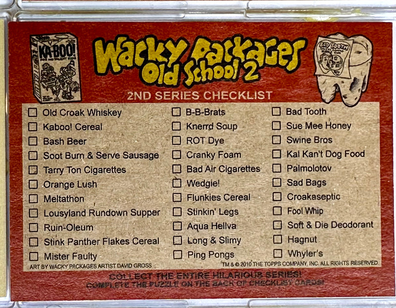 Wacky Packages Old School Series 2 - 42 Sticker / Puzzle Card Set Topps 2010   - TvMovieCards.com