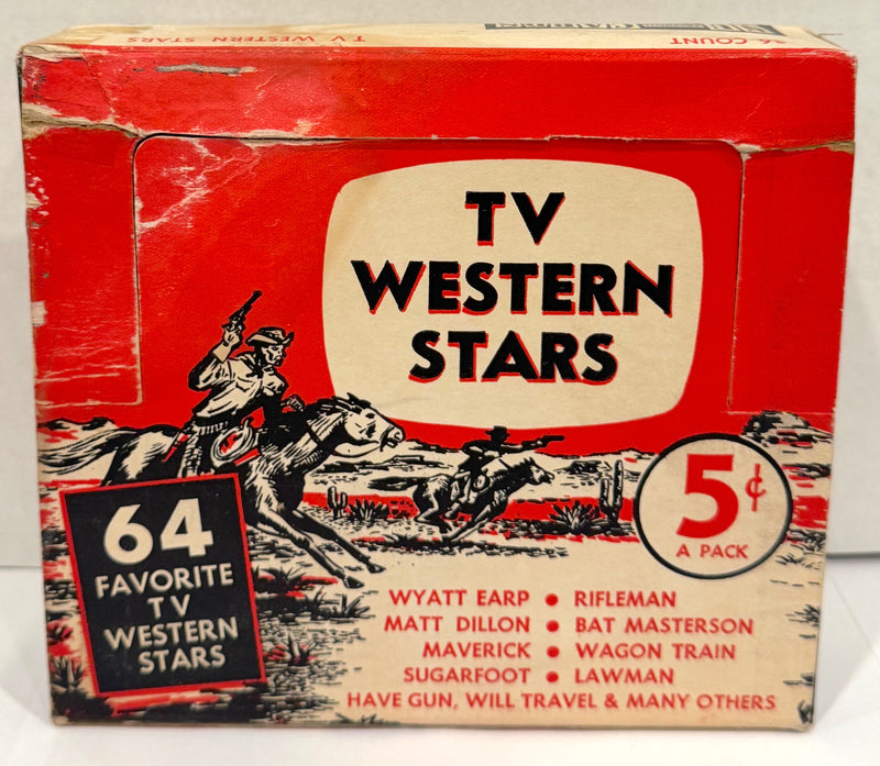 1959 TV Western Stars Vintage Trading Card Box Empty Nu Trading Cards - TvMovieCards.com