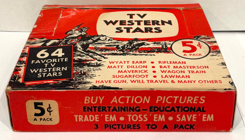 1959 TV Western Stars Vintage Trading Card Box Empty Nu Trading Cards - TvMovieCards.com