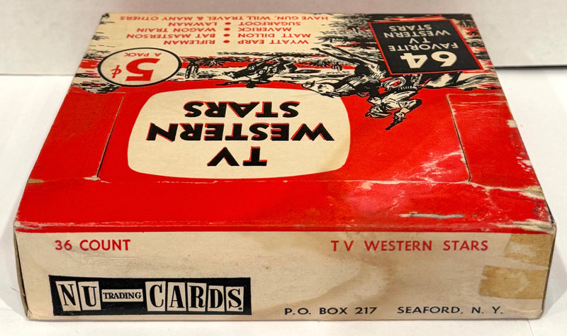 1959 TV Western Stars Vintage Trading Card Box Empty Nu Trading Cards - TvMovieCards.com