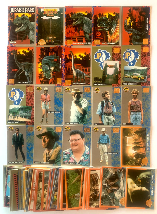1993 Topps Jurassic Park Deluxe Gold Series 88 Card Complete Base Set Limited NM - TvMovieCards.com