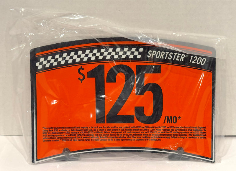 2006 Harley Davidson Sportster 1200 Dealer Sales Promotion Pricing Magnetic Sign - TvMovieCards.com