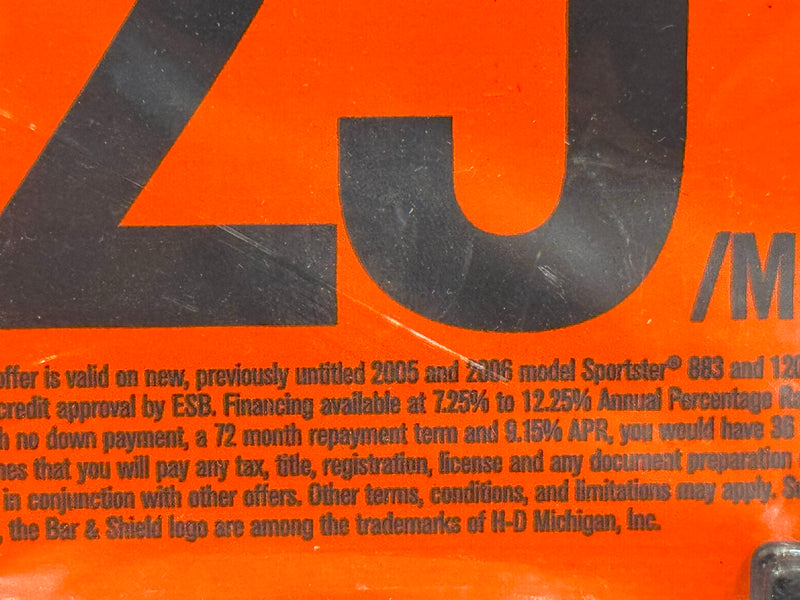 2006 Harley Davidson Sportster 1200 Dealer Sales Promotion Pricing Magnetic Sign - TvMovieCards.com