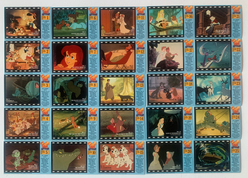 1993 Disney Classics 25 Sticker Set Movie Poster Set by Dynamic Marketing Austra - TvMovieCards.com