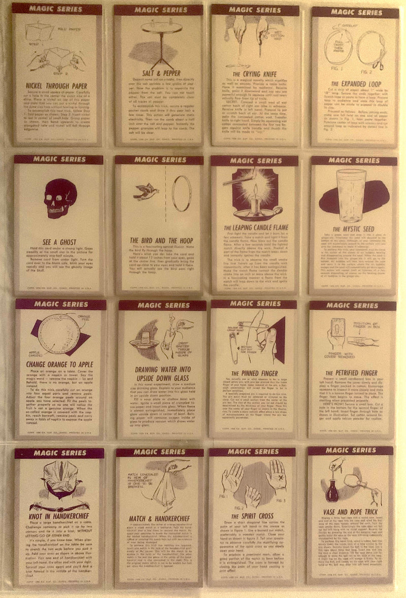 Vintage Magic Series Exhibit Card Set 16 Cards 1956 - TvMovieCards.com