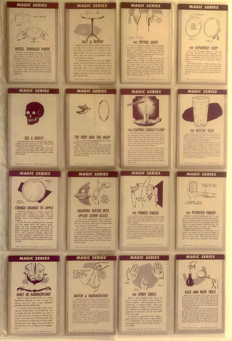 Vintage Magic Series Exhibit Card Set 16 Cards 1956