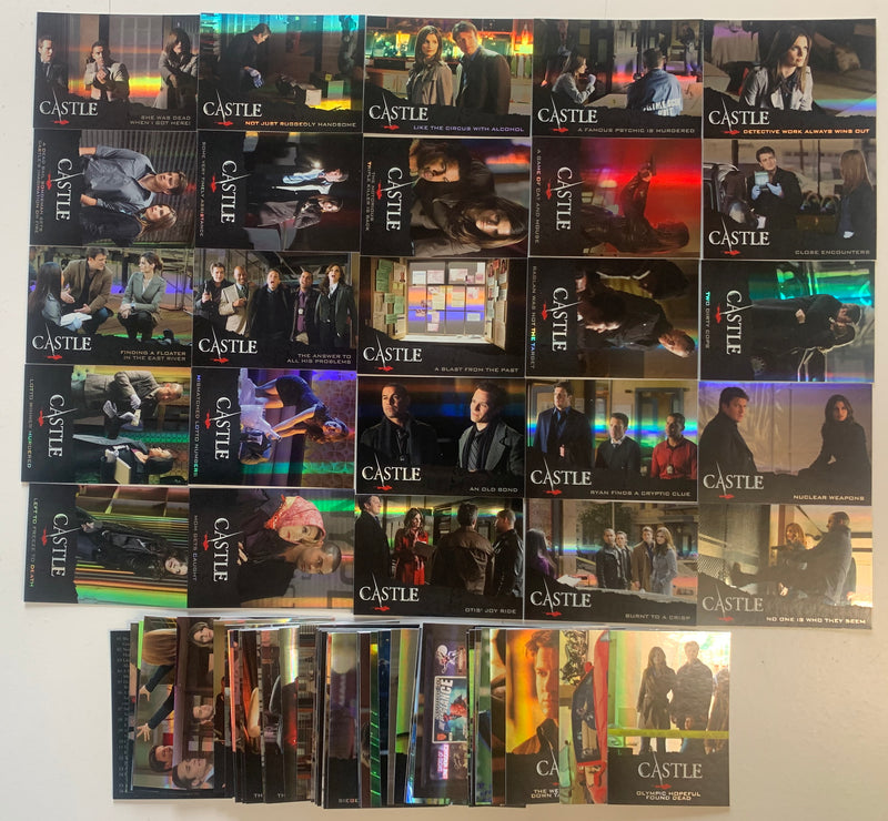 Castle Seasons 3 & 4 Foil Parallel Chase Card Set 72 Cards Cryptozoic 2014 - TvMovieCards.com