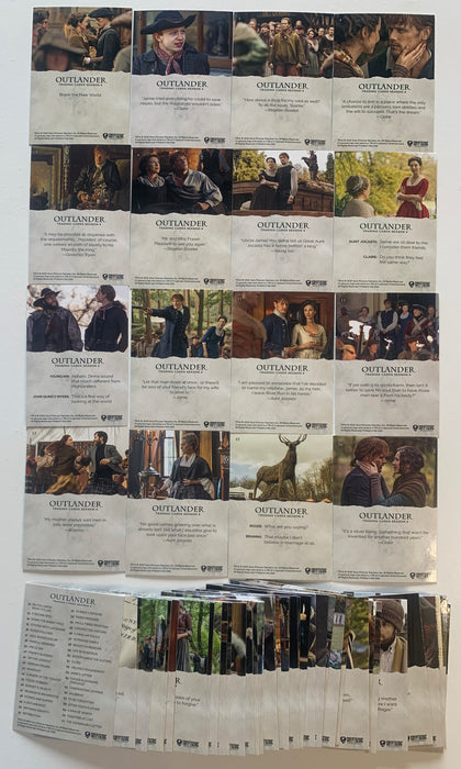 2020 Outlander Season 4 Red Foil Parallel Base Trading Card Set (72 Cards)  XX/50 Cryptozoicc