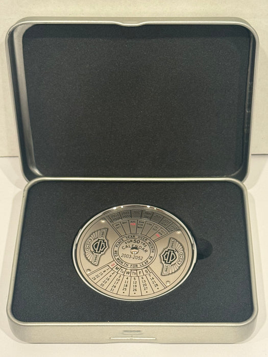 Harley Davidson 100th Anniversary 50 Year Perpetual Calendar Disk / Dial - TvMovieCards.com