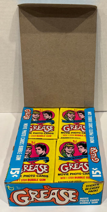 1978 Topps Grease Series 1 Movie Vintage FULL 36 Pack Trading Card Wax Box - TvMovieCards.com