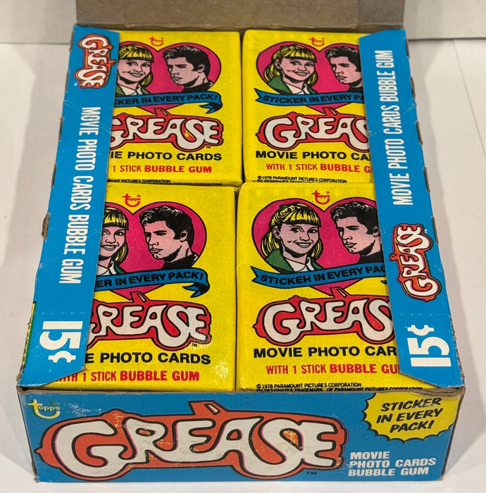 1978 Topps Grease Series 1 Movie Vintage FULL 36 Pack Trading Card Wax Box - TvMovieCards.com