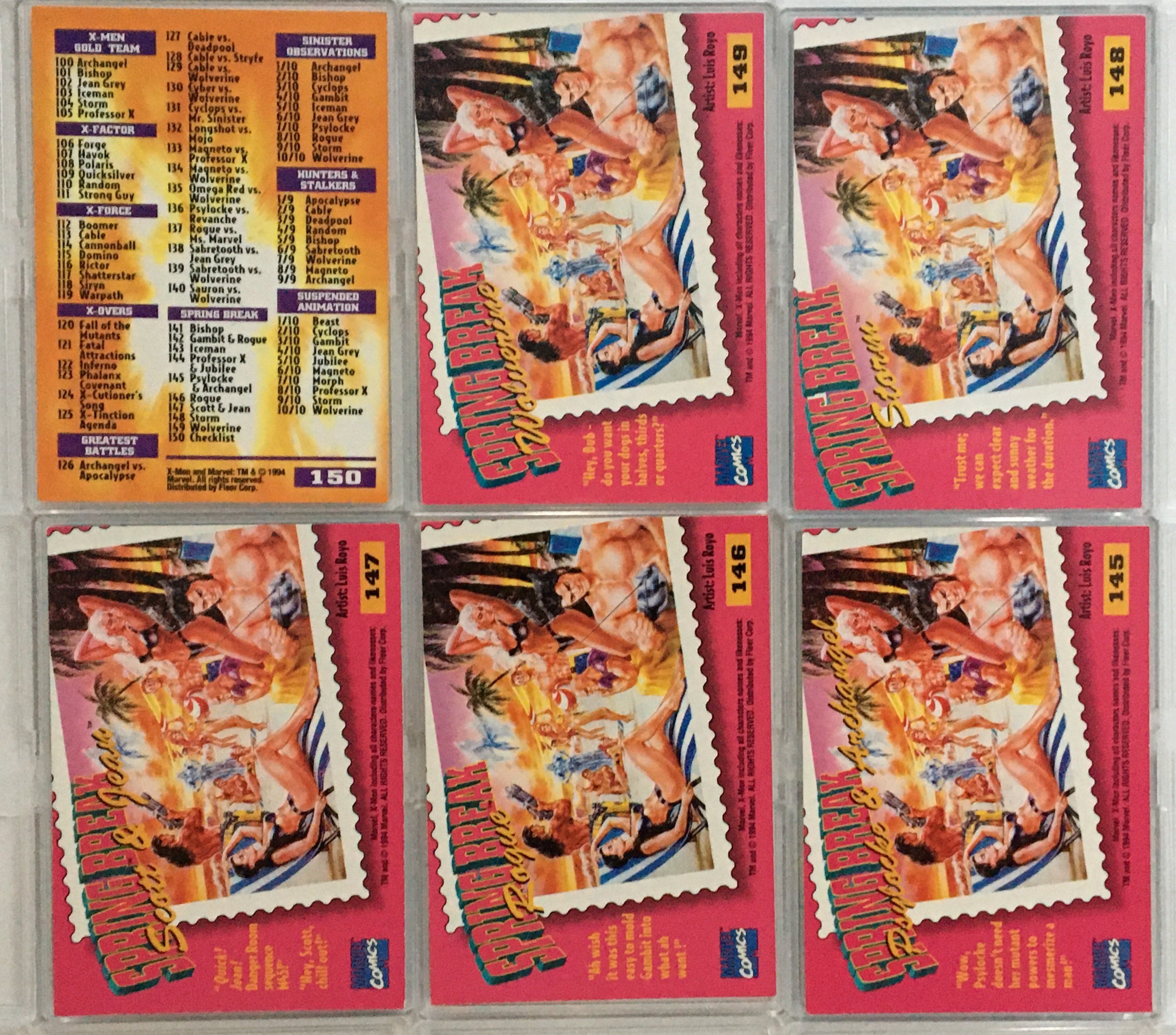 Marvel X-Men 1995 Fleer Ultra 150 Base Trading Card Set