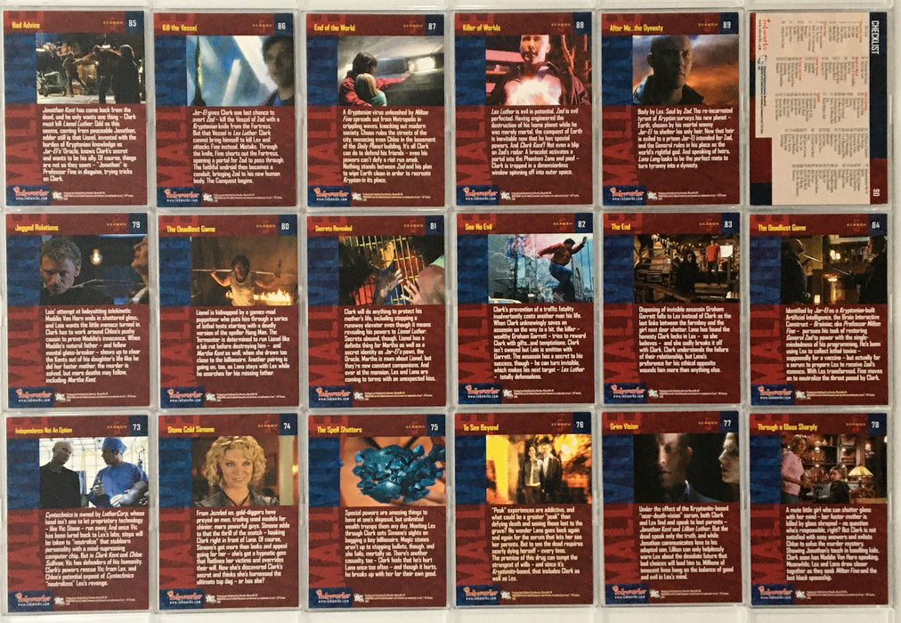 Smallville Season 5 Inkworks 2006 Trading Base Card Set 90 cards   - TvMovieCards.com