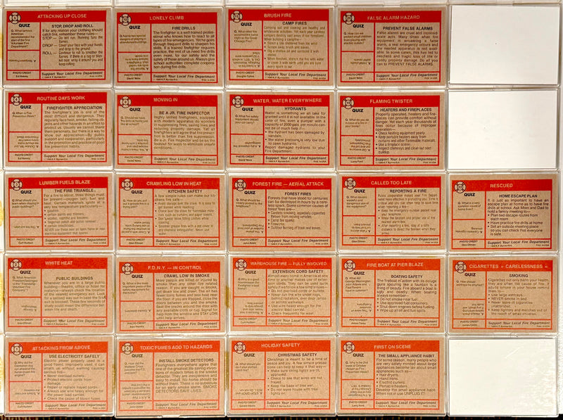 1981-86 K.F. Byrnes Fire Department Trading Card Set of 88 Cards Chicago FD NYFD - TvMovieCards.com