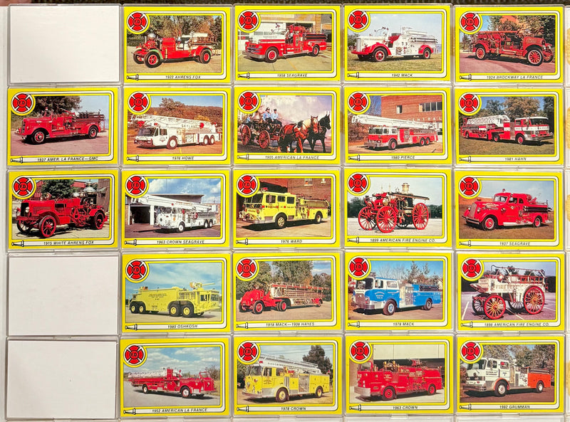 1983 K.F. Byrnes Fire Department Trading Card Set of 22 Cards Chicago FD NYFD - TvMovieCards.com