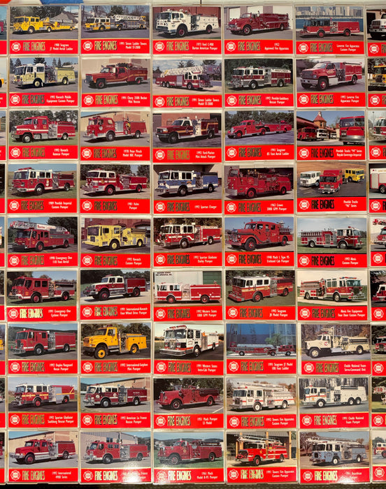 1993 Bon Air Fire Engines Series 1 Trading Card Set of 100 Cards Chicago FD NYFD - TvMovieCards.com