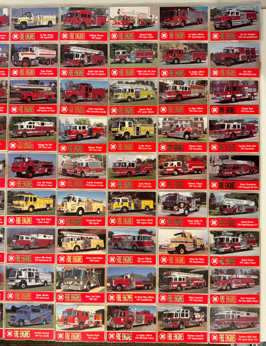 1993 Bon Air Fire Engines Series 2 Trading Card Set of 100 Cards Chicago FD NYFD - TvMovieCards.com